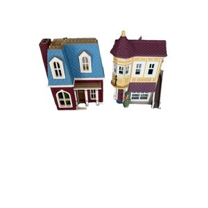 Vintage 94" & 99" Christmas Ornament House And Pharmacy HALLMARK